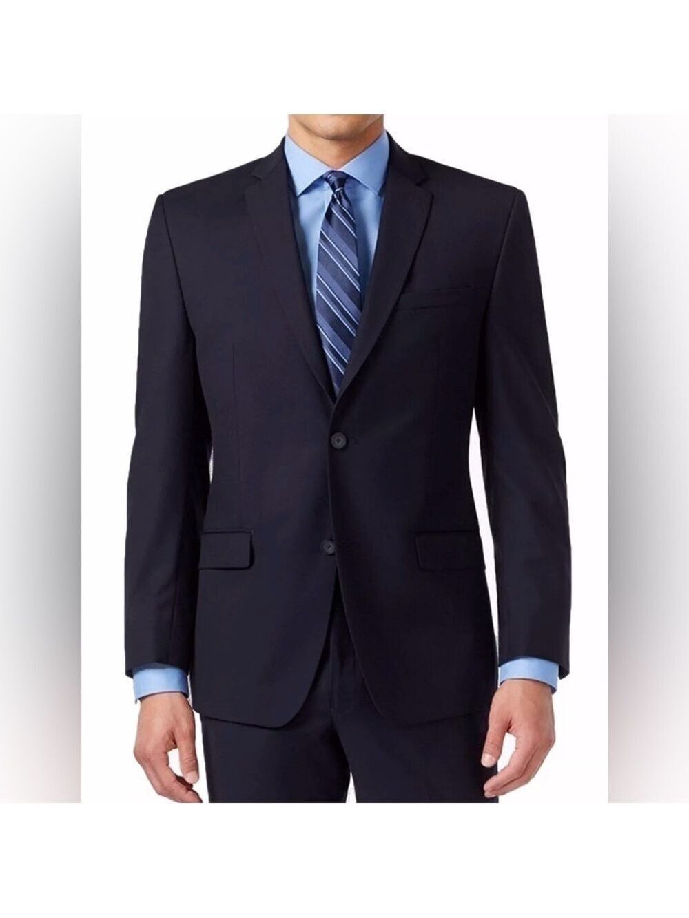 Marc New York Men's Blue Navy Solid Blazer Sport Coat Suit Jacket 36 Short - NWT